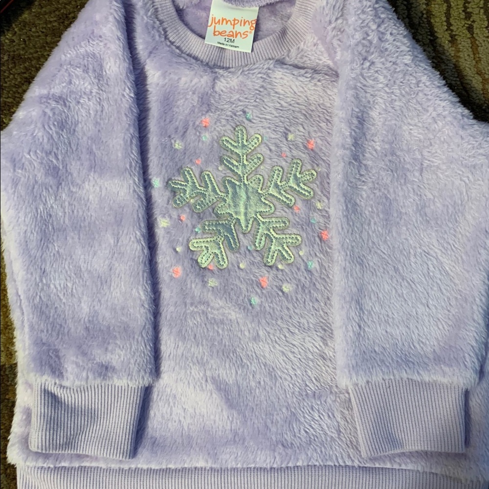 12Month Jumping Beans “Faux Fur” Snowflake Sweater